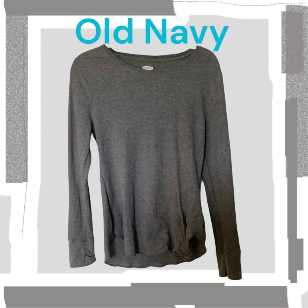 XL Grey Old Navy Long Sleeve Waffle Tee.